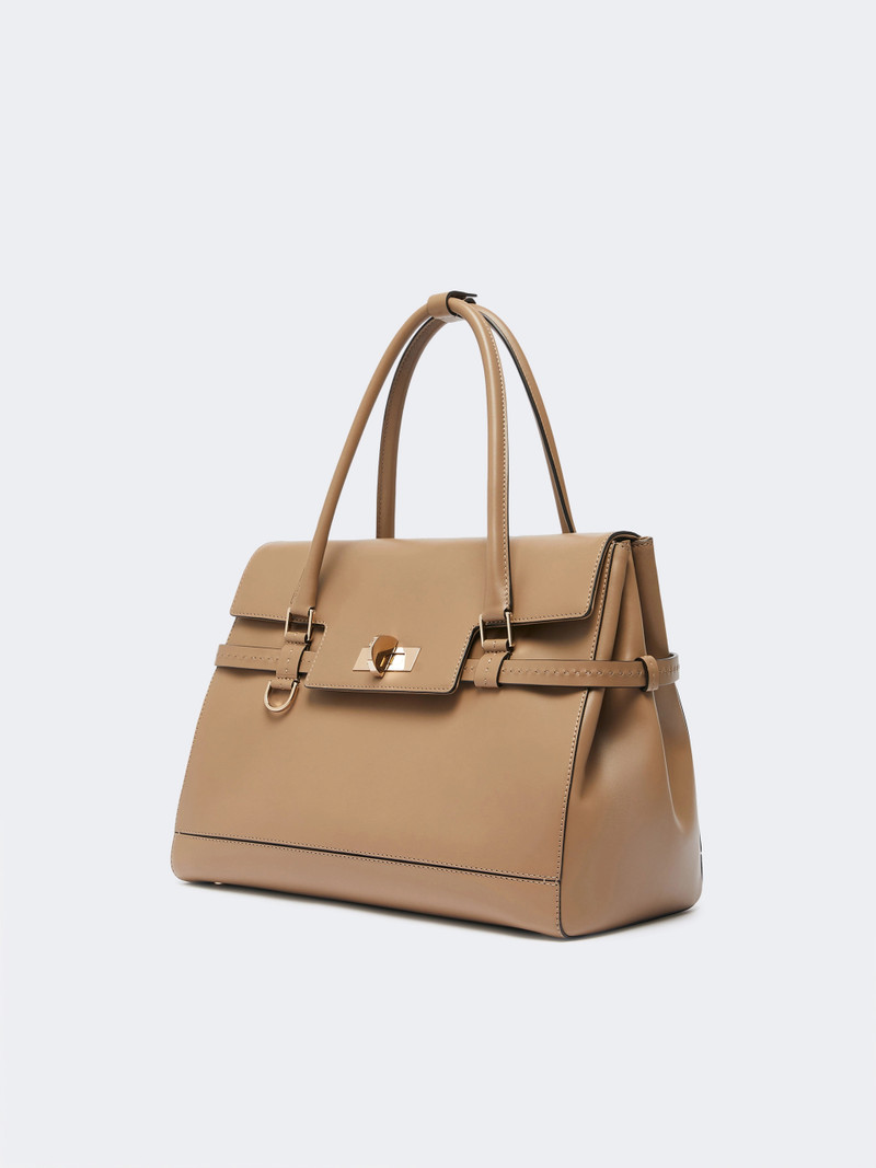 Max Mara MARGAUX25 Natural leather handbag - MUD outlook