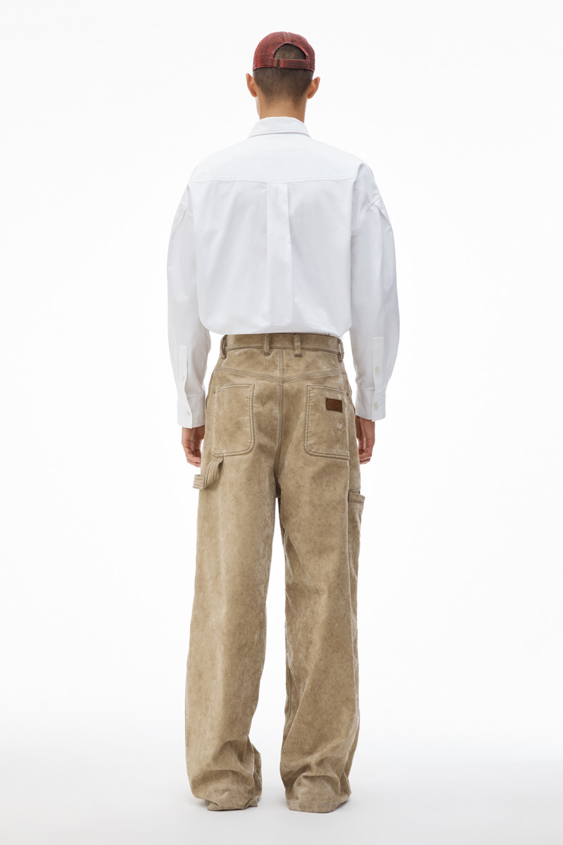 Rounded Carpenter Jeans with Weathered Flocking 4