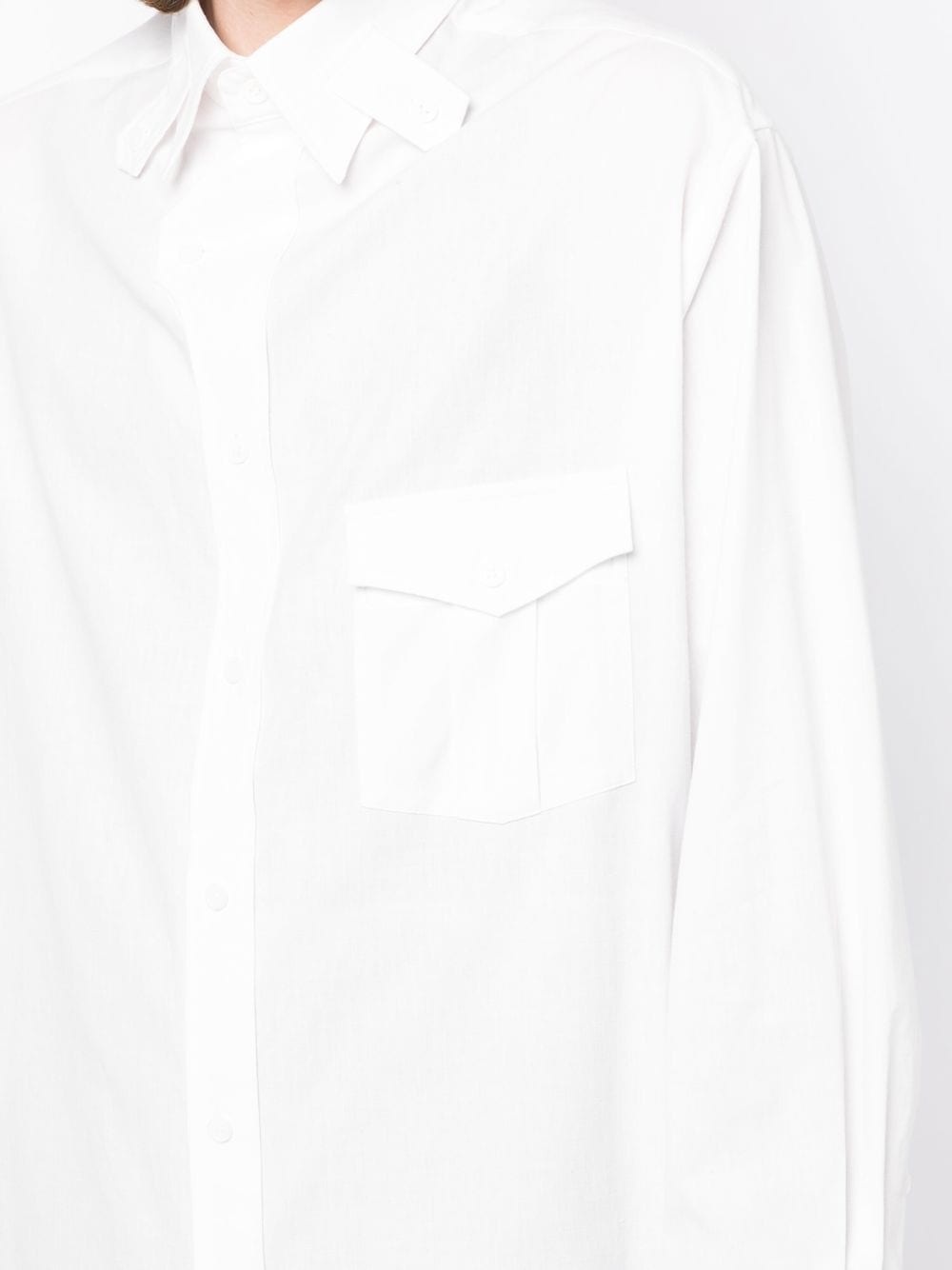 tab-collar long shirt - 5