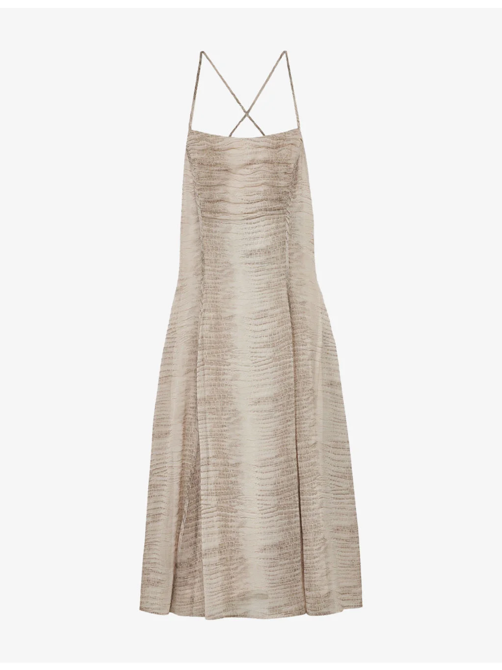 Eloise Snake-Print Woven Midi Beach Dress - 1