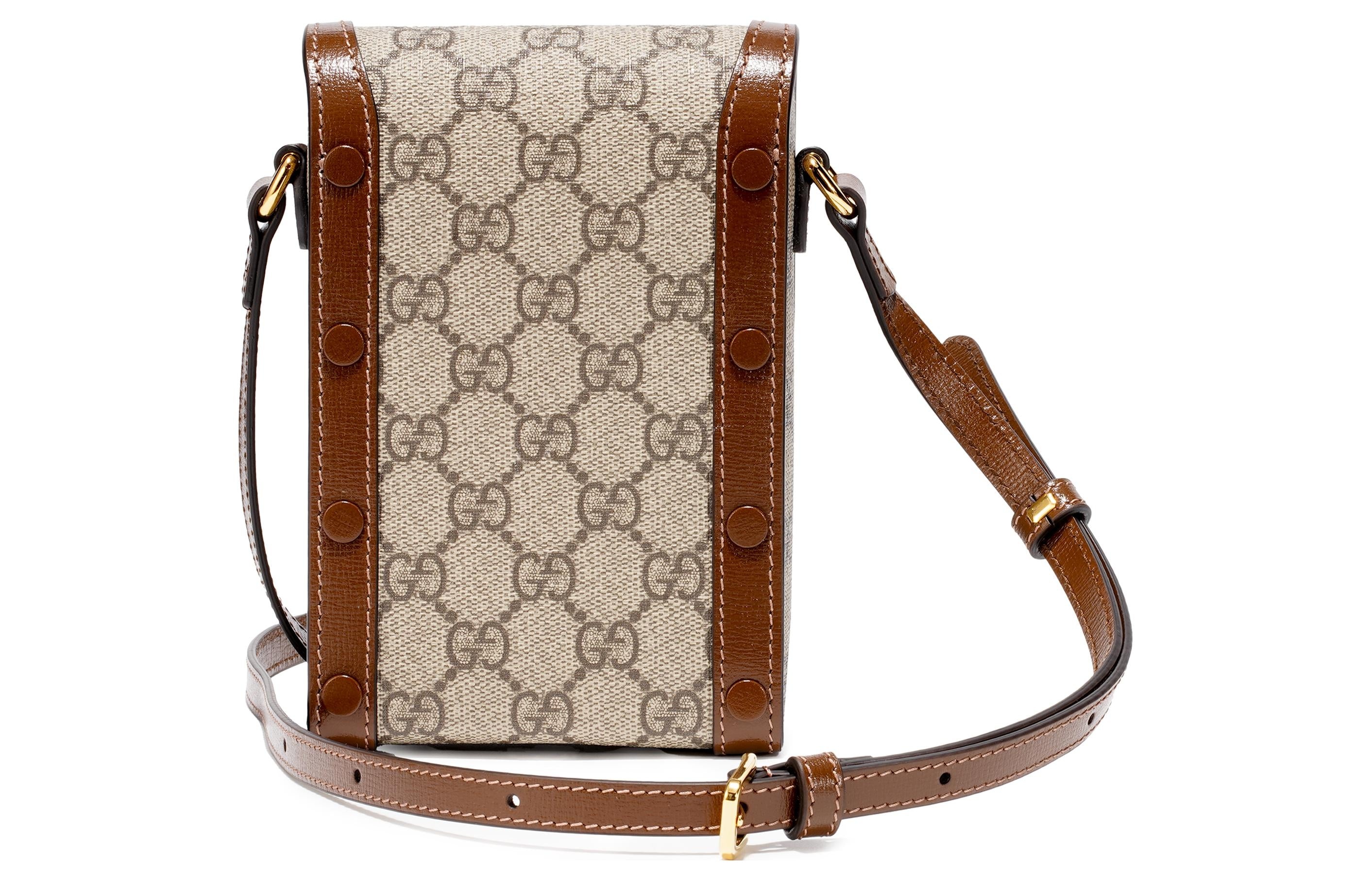 Gucci Horsebit 1955 mini bag in GG Supreme 'Brown' 625615-92TCG-8563 - 3