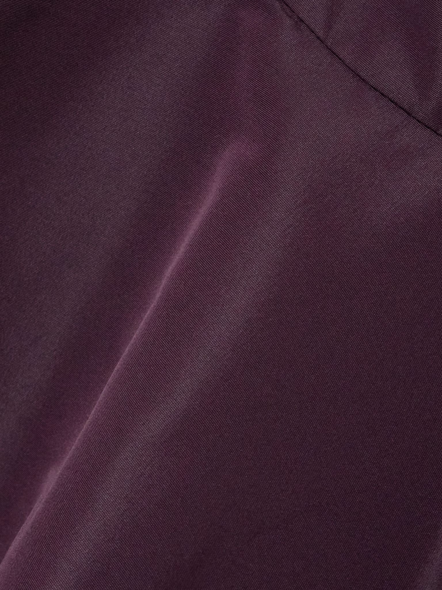 Asymmetric faille midi dress Purple - 4