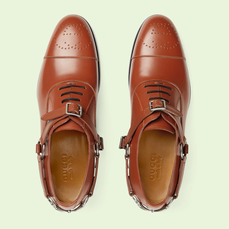 Men's lace-up shoe with harness 5