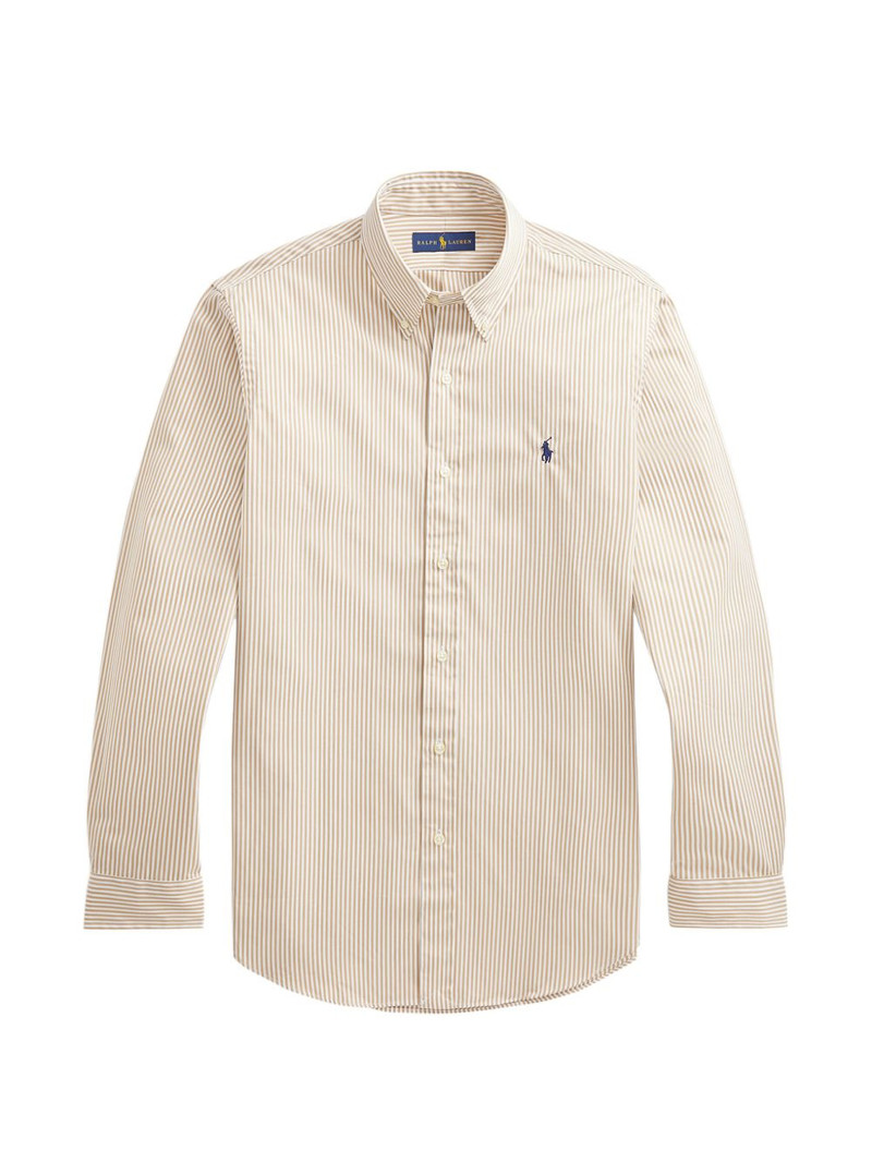 striped-pattern button-down shirt 1