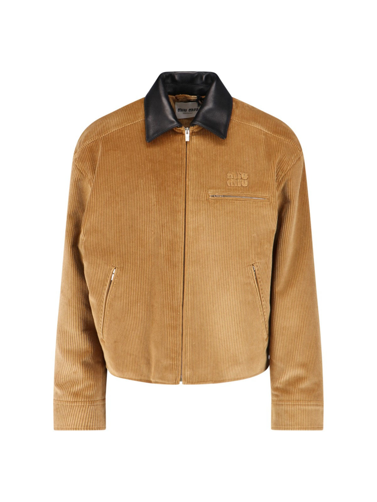 Miu Miu Women Velvet Zip Jacket - 1
