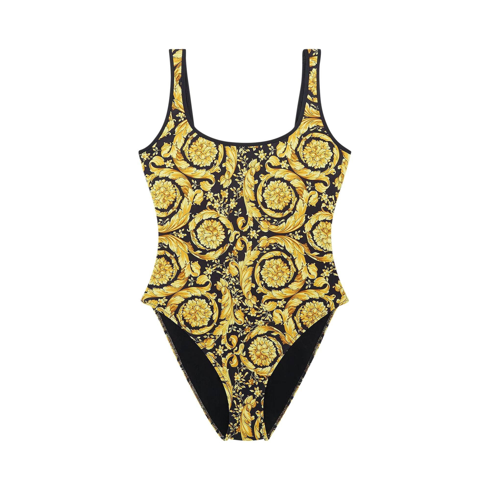 Versace One Piece Bathing Suit 'Gold/Print' - 1