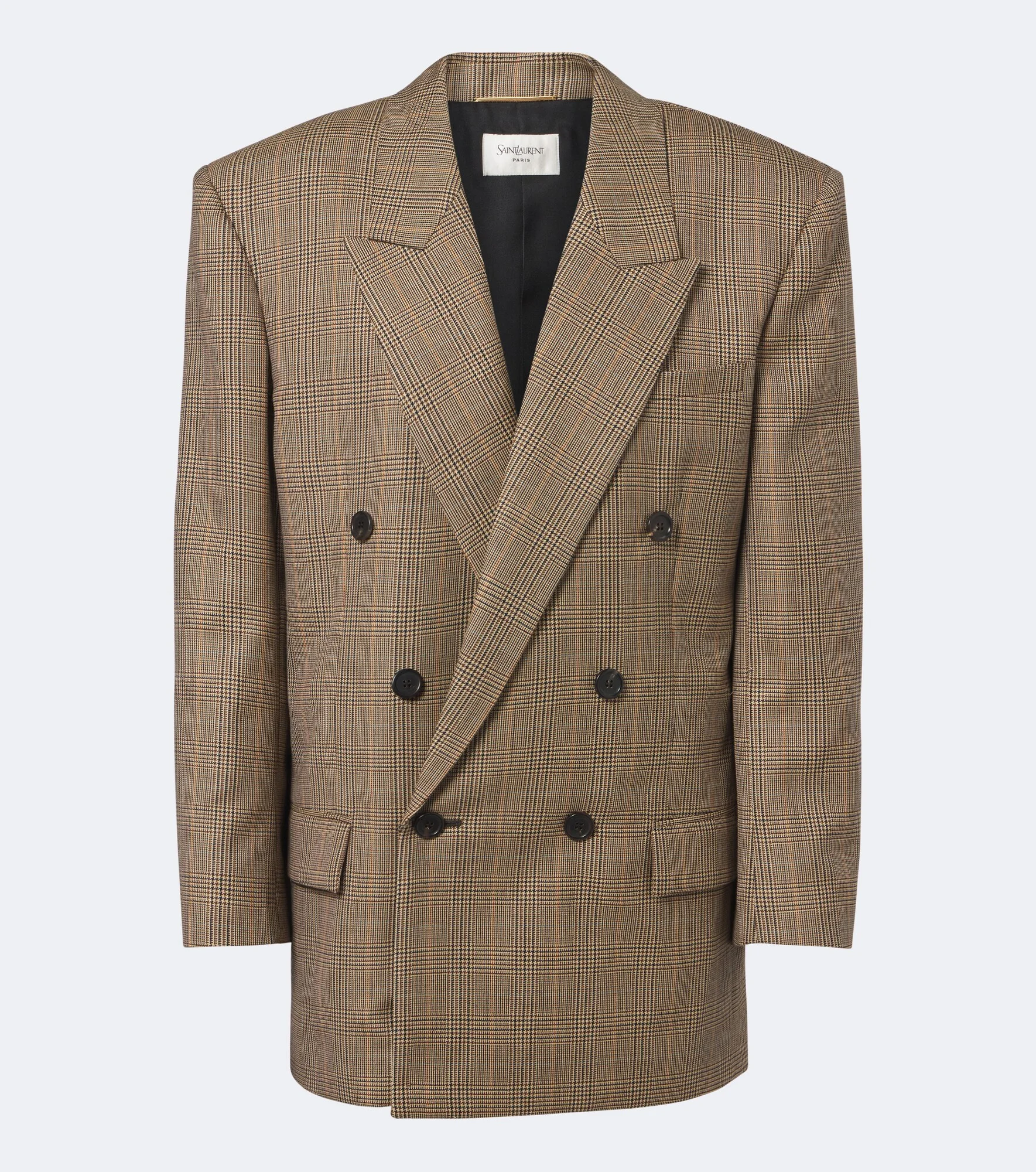 Double-breasted Prince of Wales wool blazer - 1