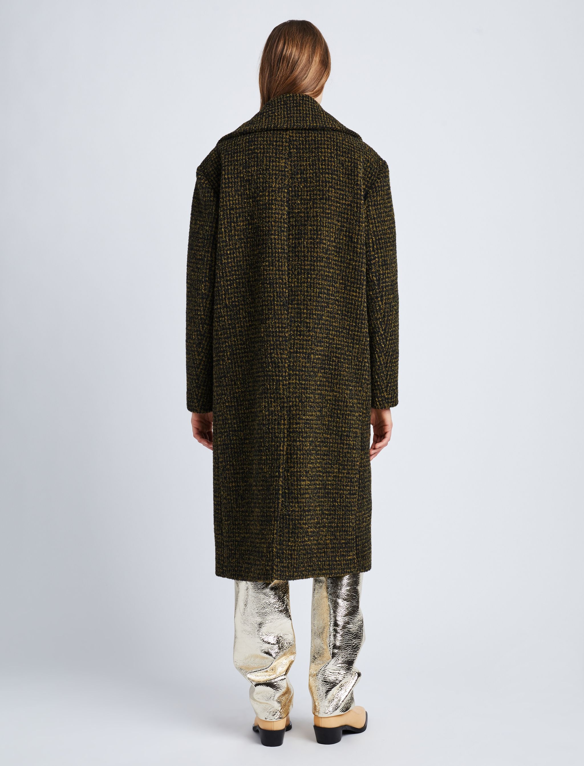 Melange Wool Boucle Coat - 4