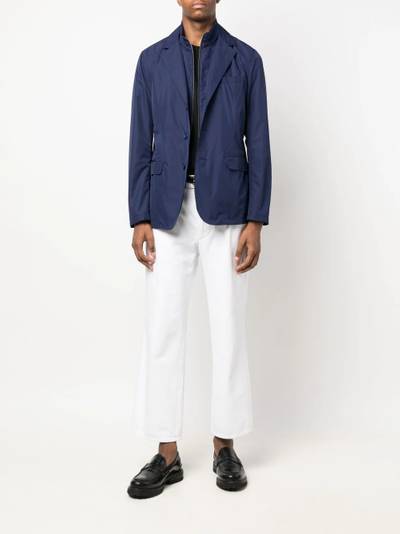 Herno high-neck single-breasted blazer outlook