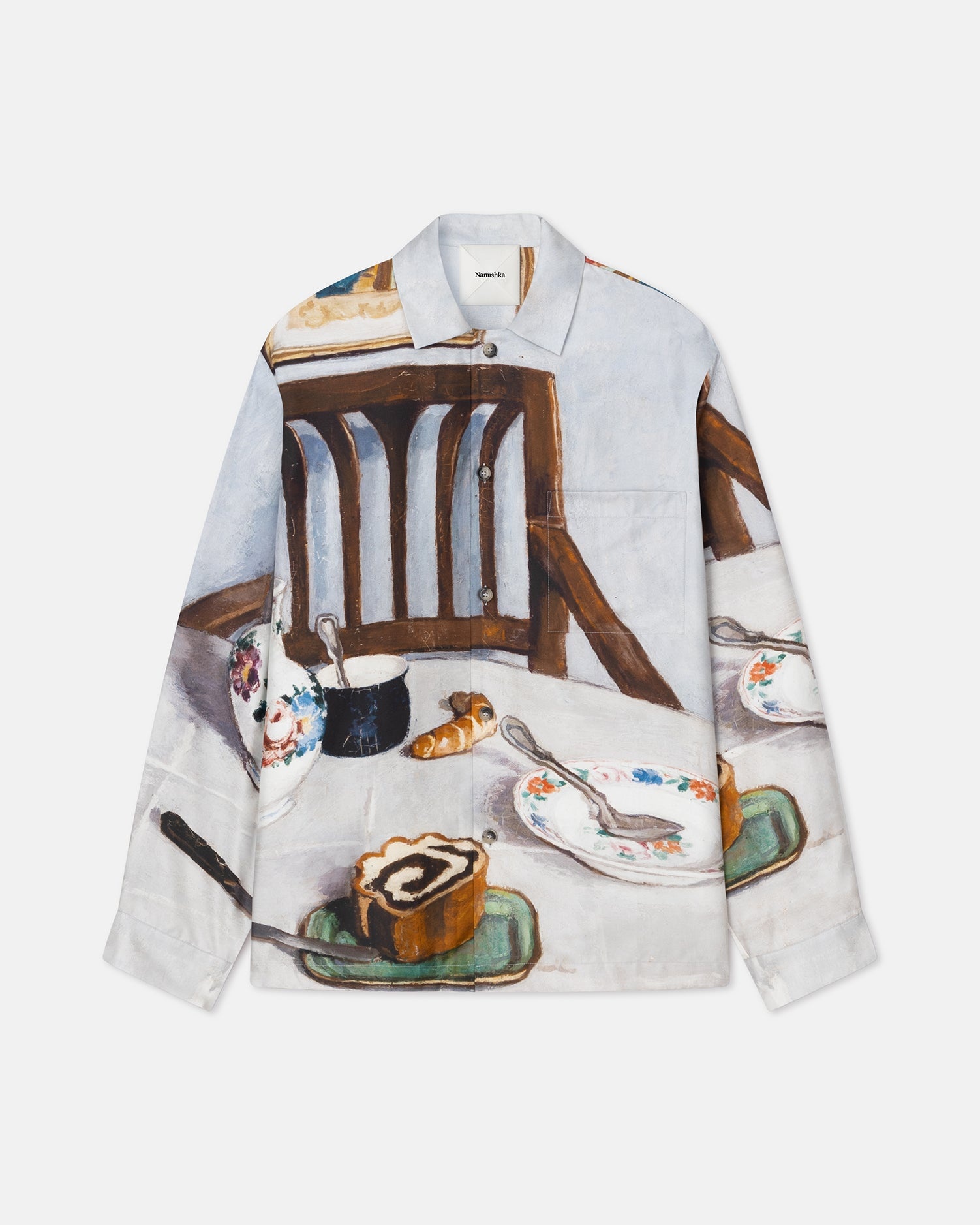 Printed Silk Twill Shirt - 5