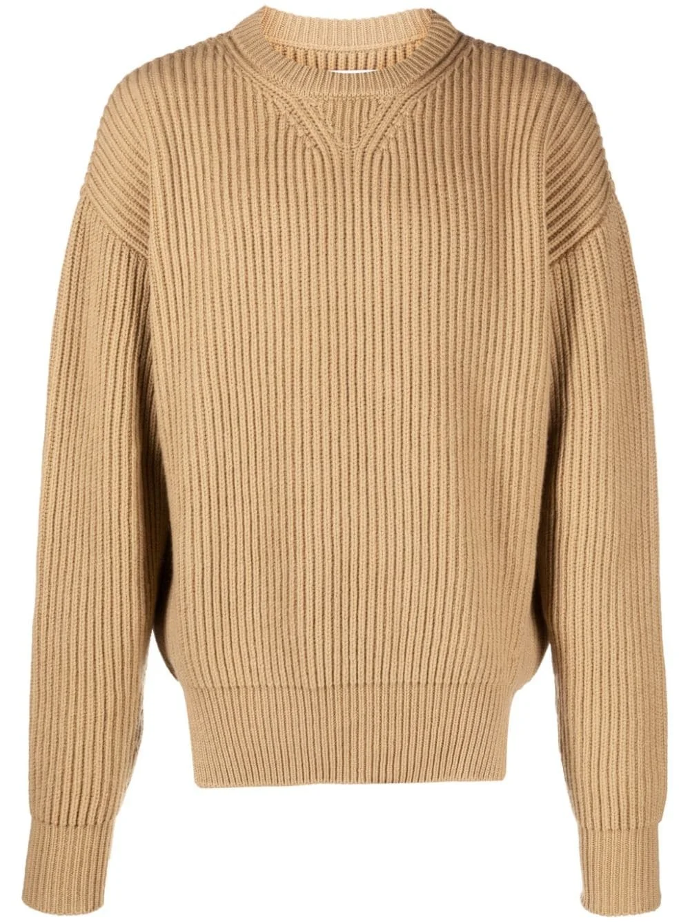 crew-neck ribbed-knit jumper - 1