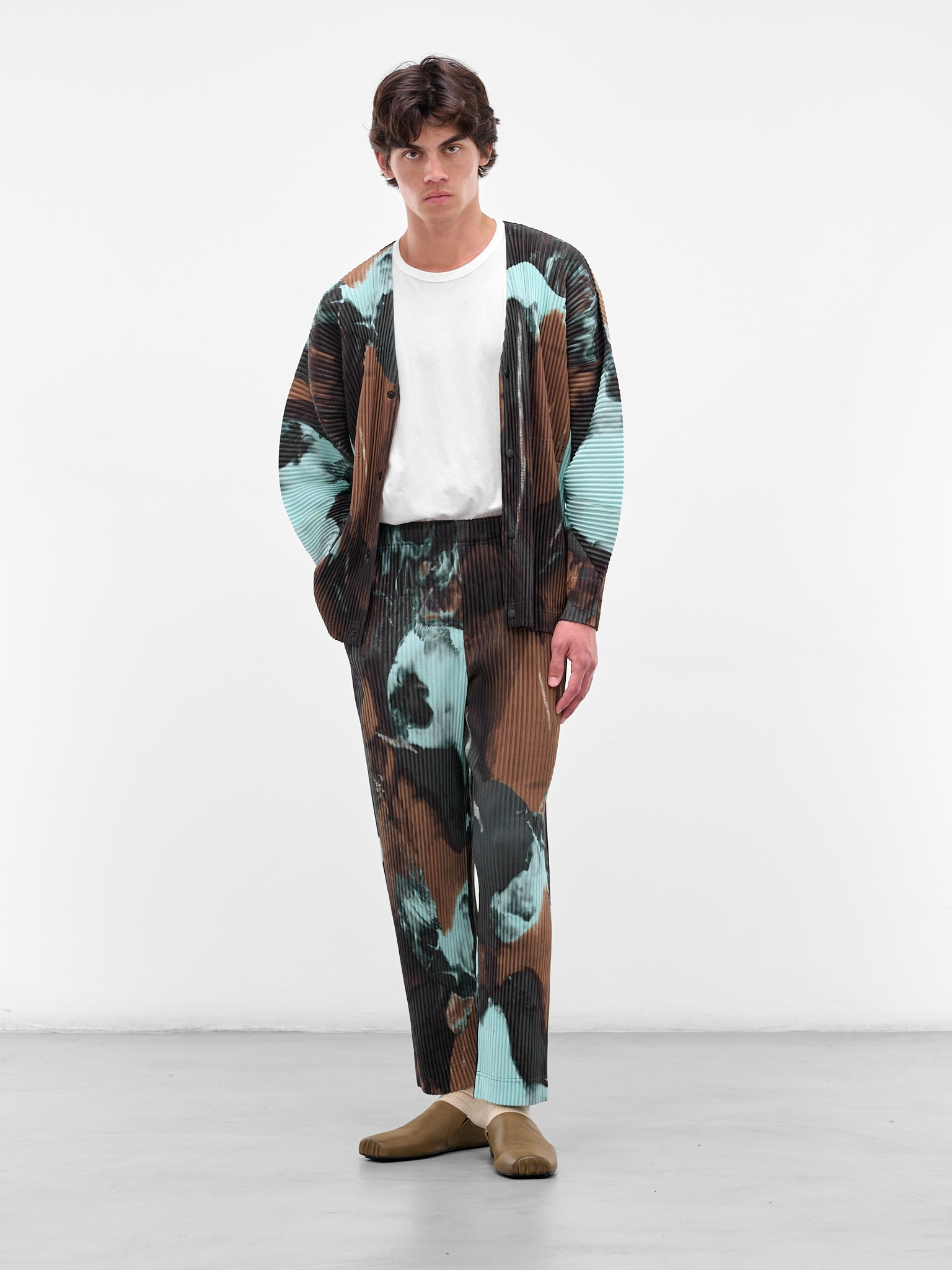 Brown Agate Pleated Trousers - 6