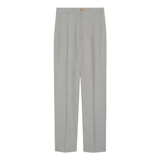 (WMNS) Gucci Sharkskin Wool Pants 'Grey' 675974-ZACFE-4734 - 1
