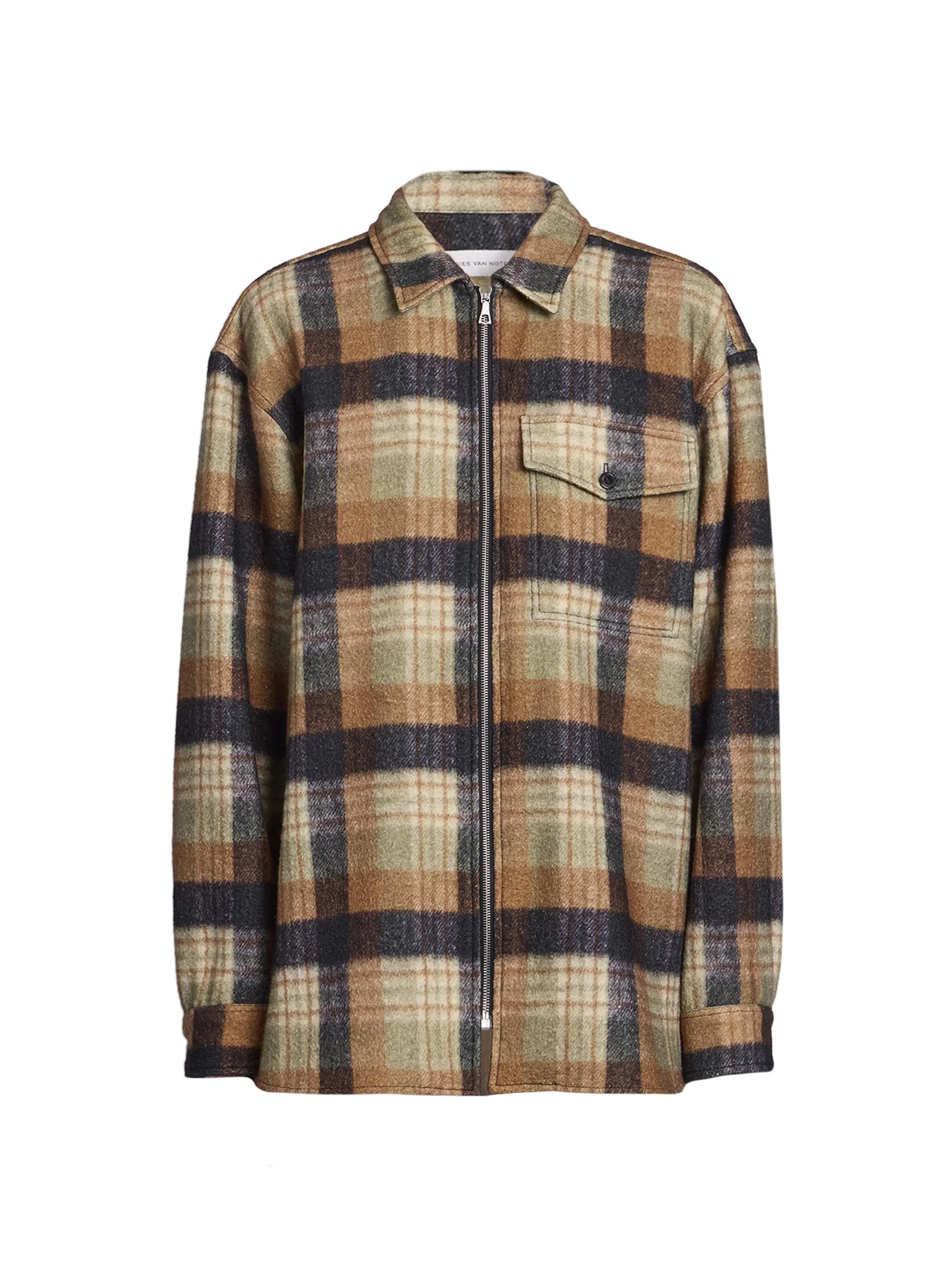 Men's Croomson Plaid Shirt Jacket - Ocra - 1