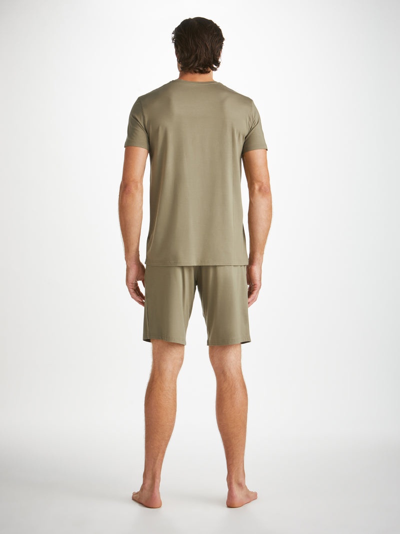 Men's Lounge Shorts Basel Micro Modal Stretch Khaki - 4
