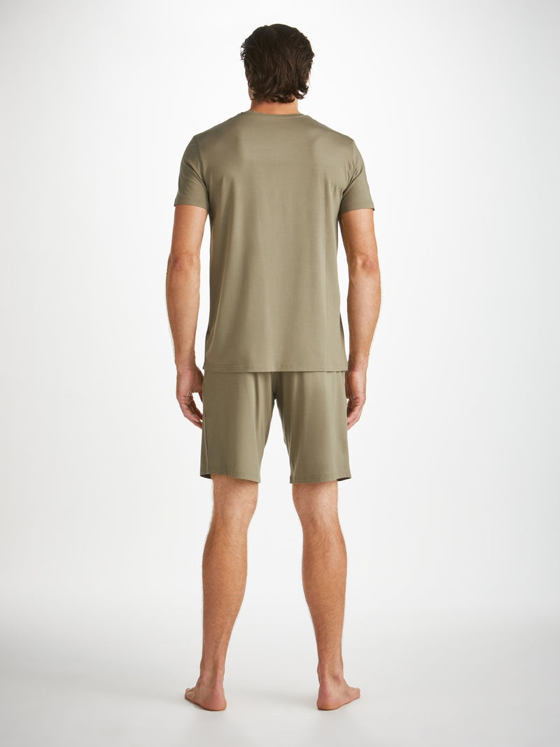 Men's Lounge Shorts Basel Micro Modal Stretch Khaki 4