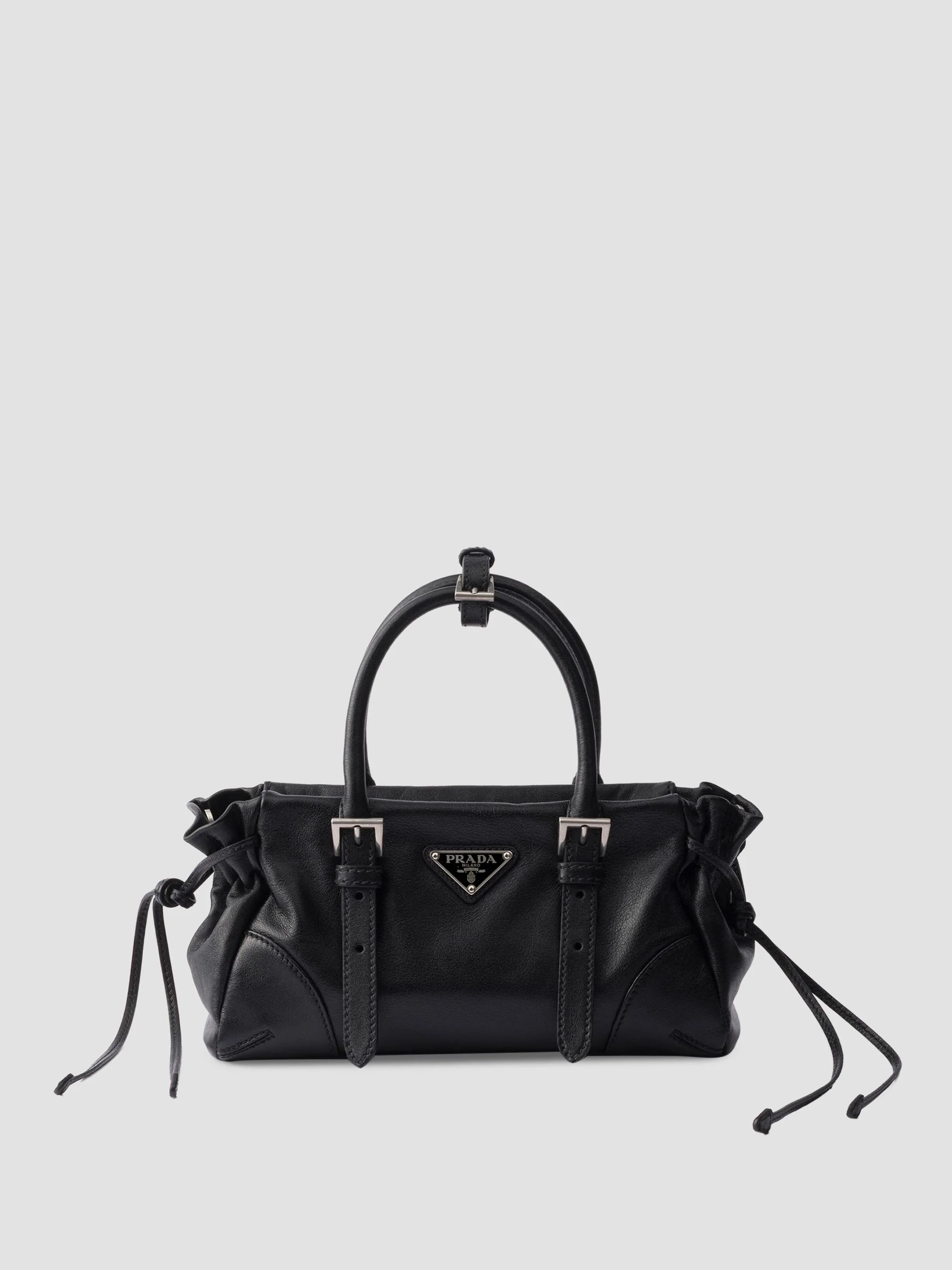 Women's Bonnie Small Leather Top Handle Bag - Black - 1