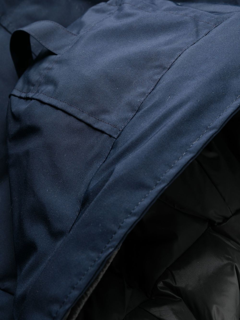 logo-patch padded down coat - 6