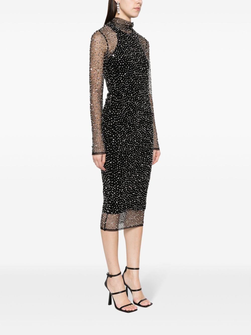 Tegan crystal-embellished midi dress - 3