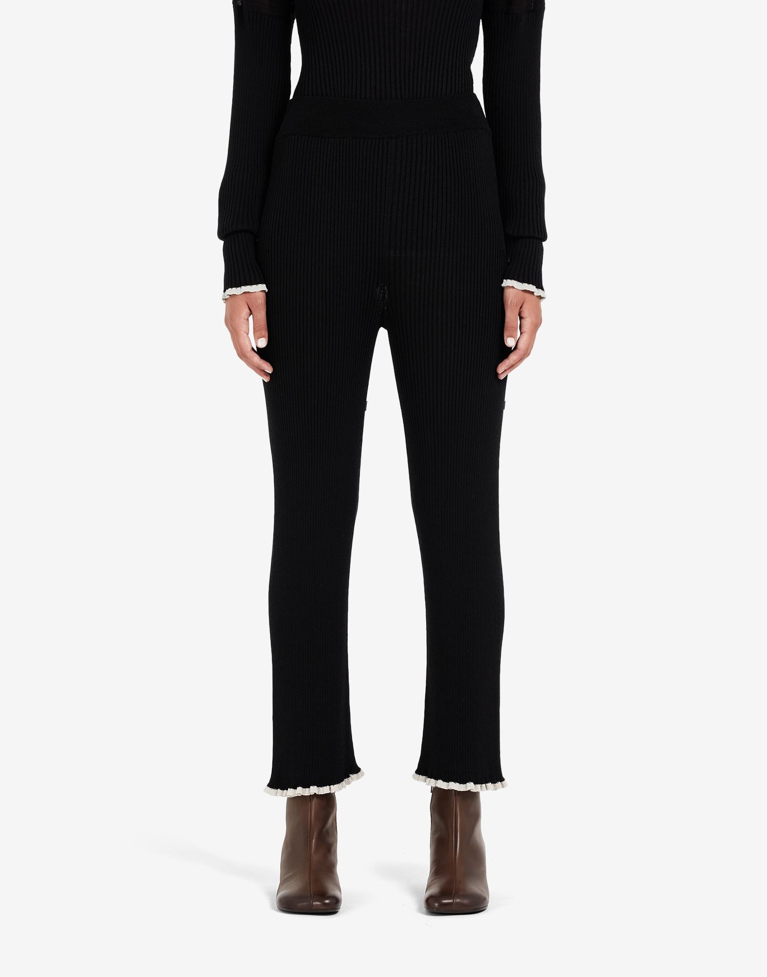 Ribbed knit trousers - 4