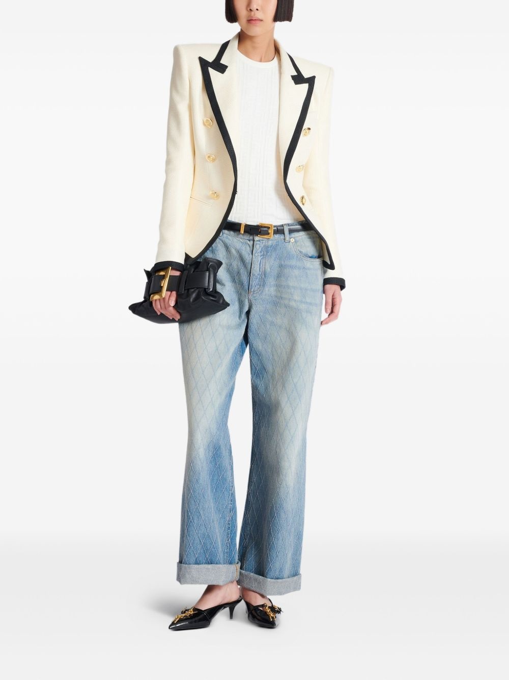 two-tone fitted jacket - 2
