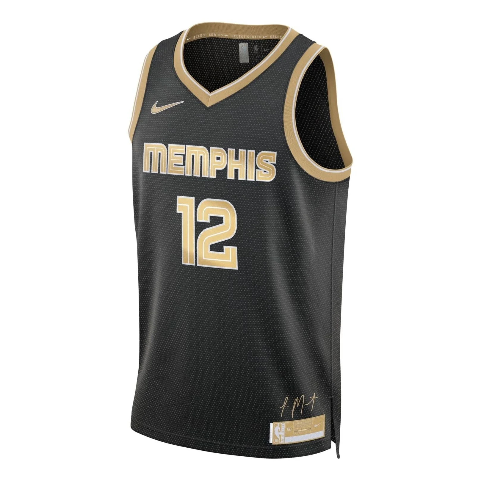 Nike Dri-FIT NBA Ja Morant Memphis Grizzlies 2024 Select Series Swingman Jersey 'Black Gold' FN5915- - 1
