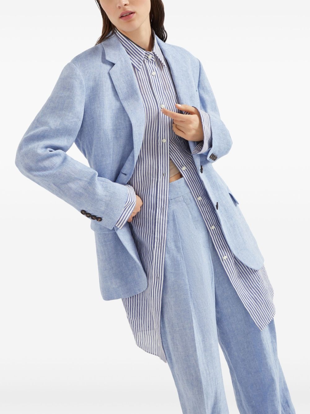 Monili-embellished blazer - 6