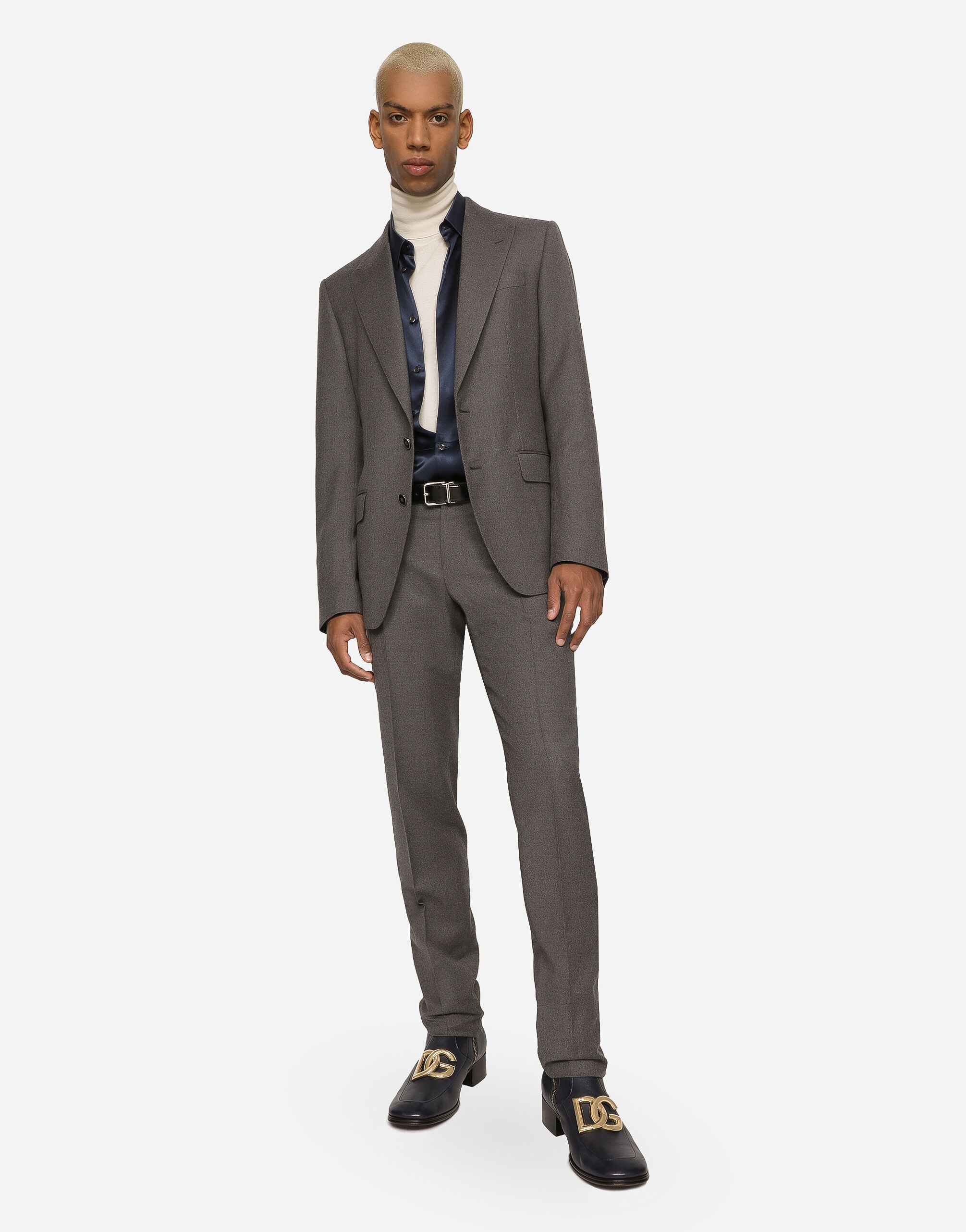Single-breasted stretch flannel Sicilia-fit jacket - 5