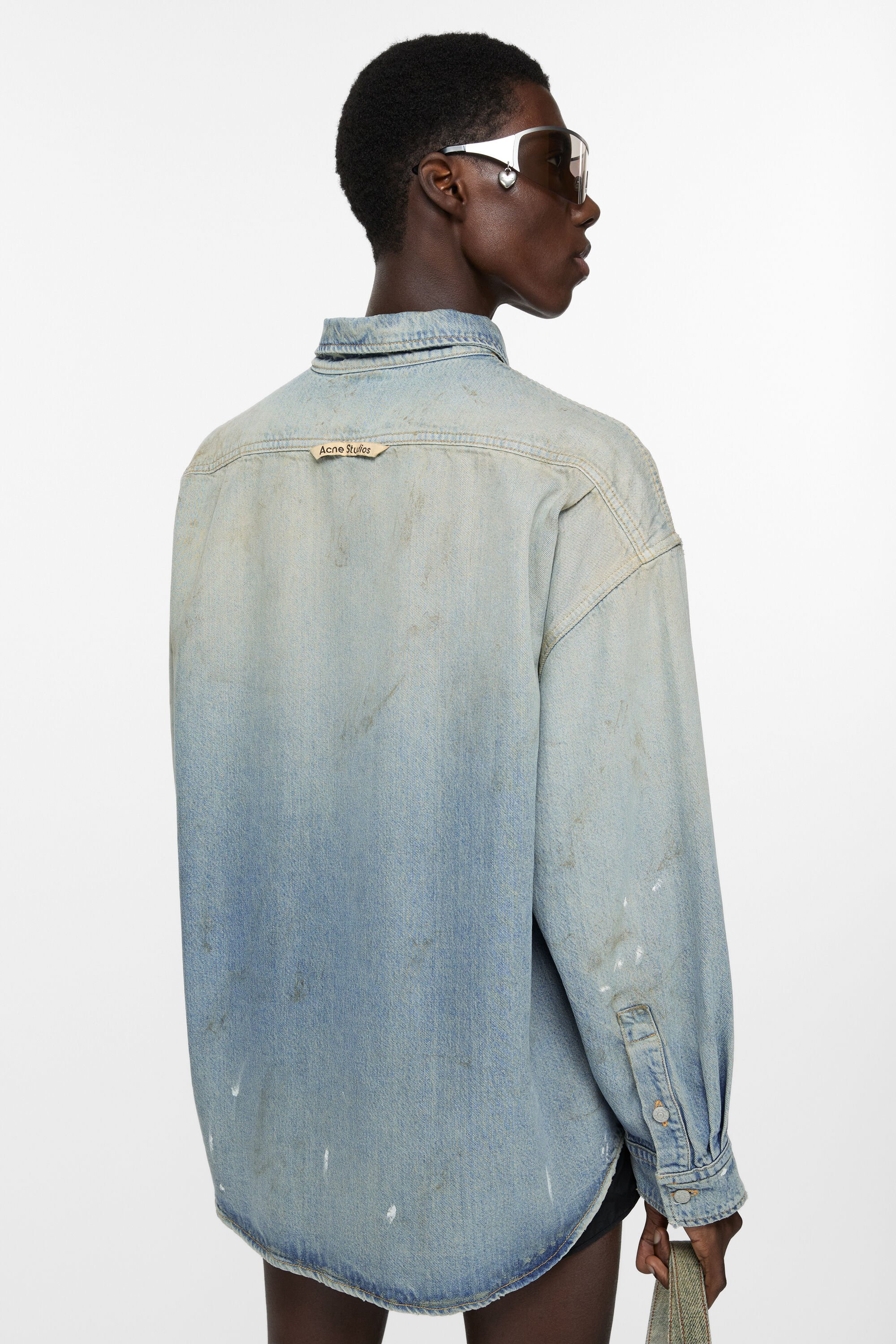Denim button-up shirt - Light blue - 3