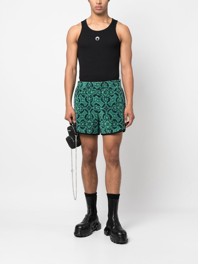 Marine Serre Oriental Towels track shorts outlook