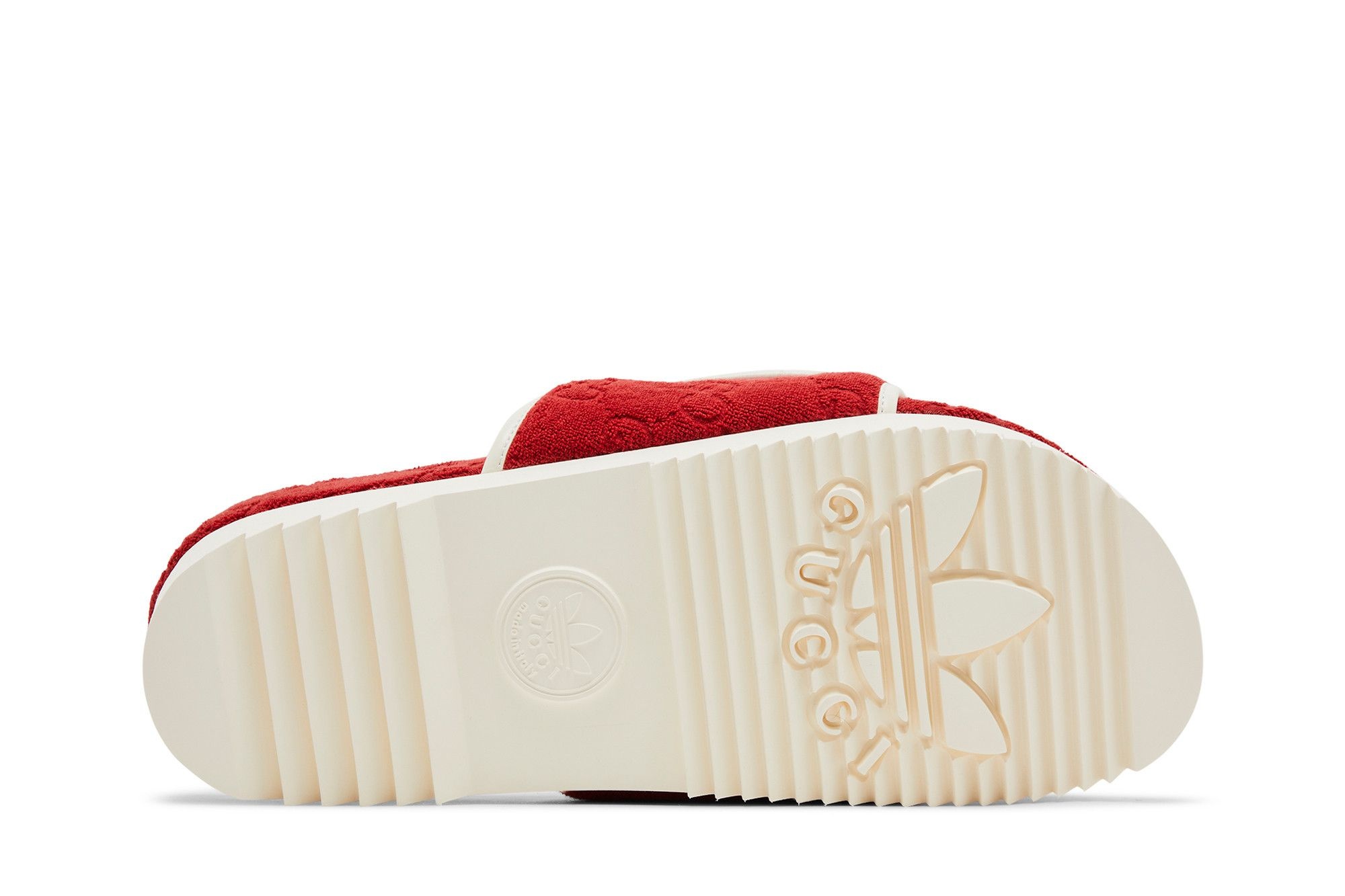 Adidas x Gucci GG Platform Sandal 'Red Cotton Sponge' - 4