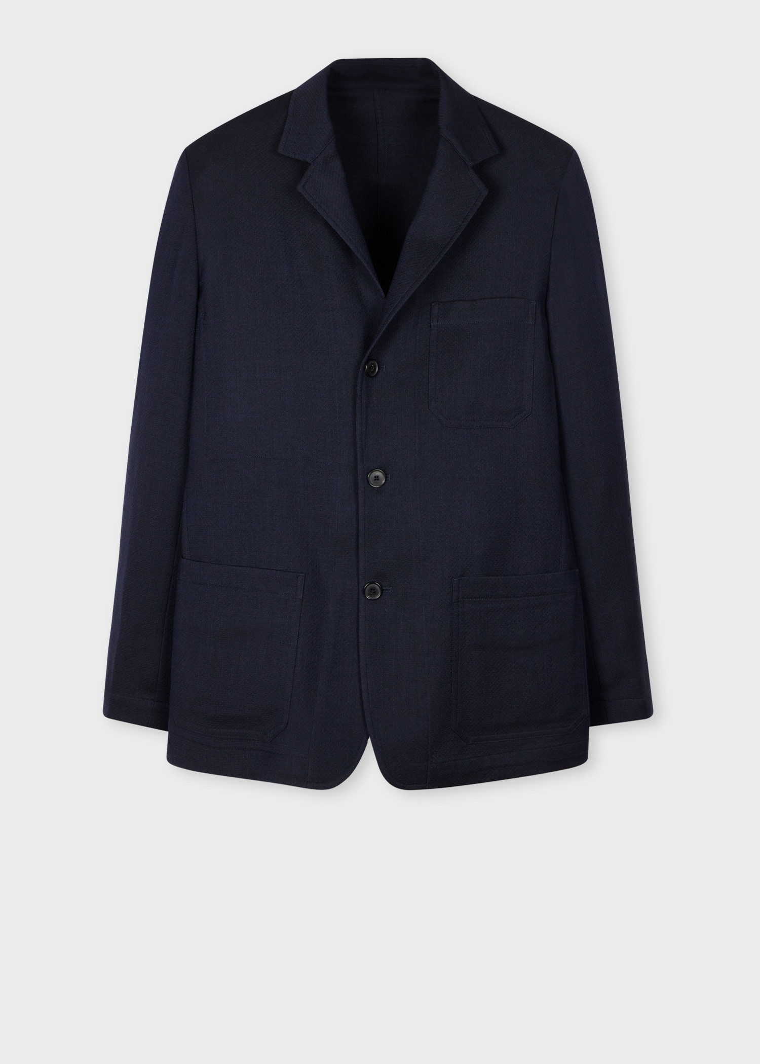 Navy Lightweight Wool Work Jacket - 1