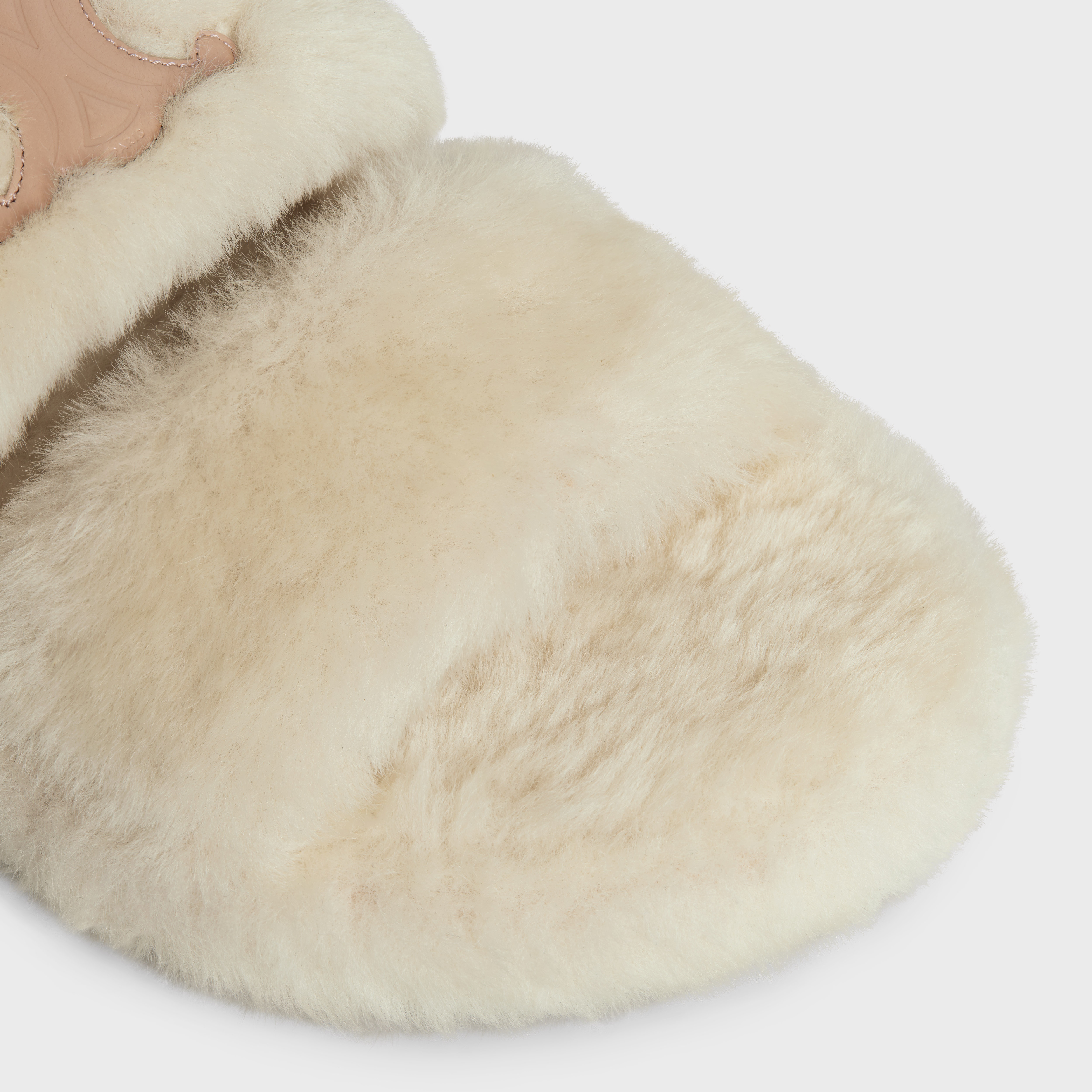 CELINE FUR SLIDES TRIOMPHE in Shearling - 4