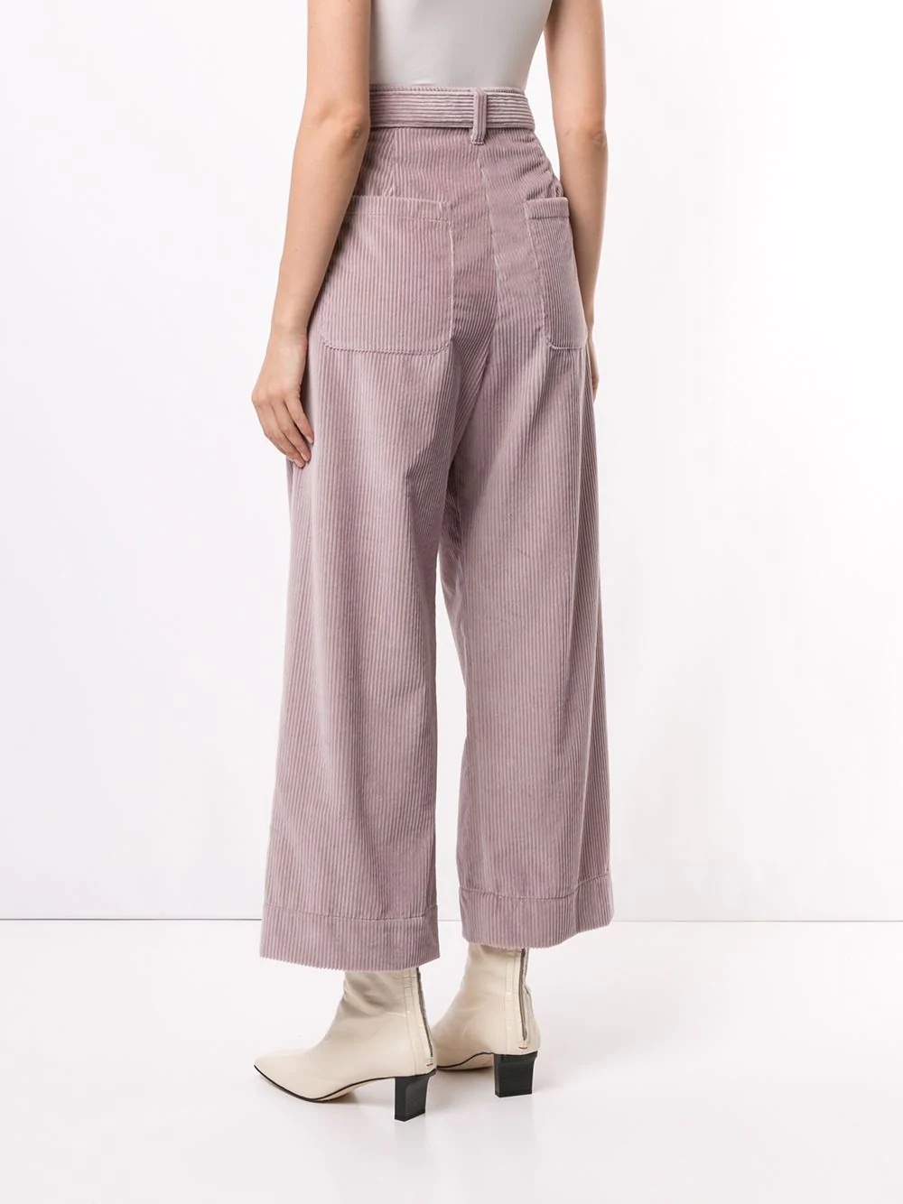 corduroy cropped trousers  - 4