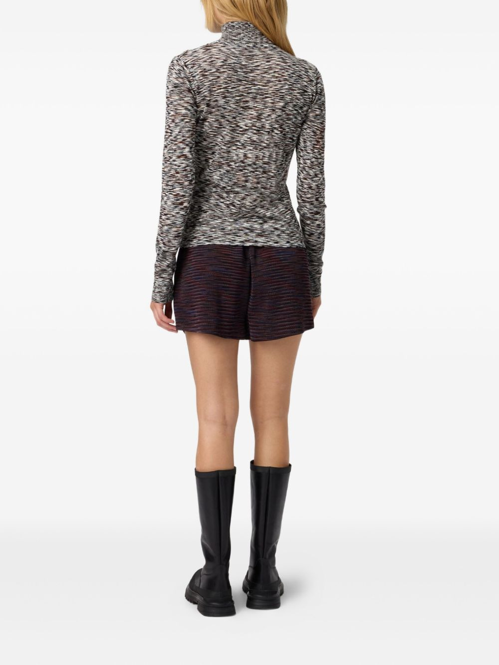 roll-neck knit sweater - 3