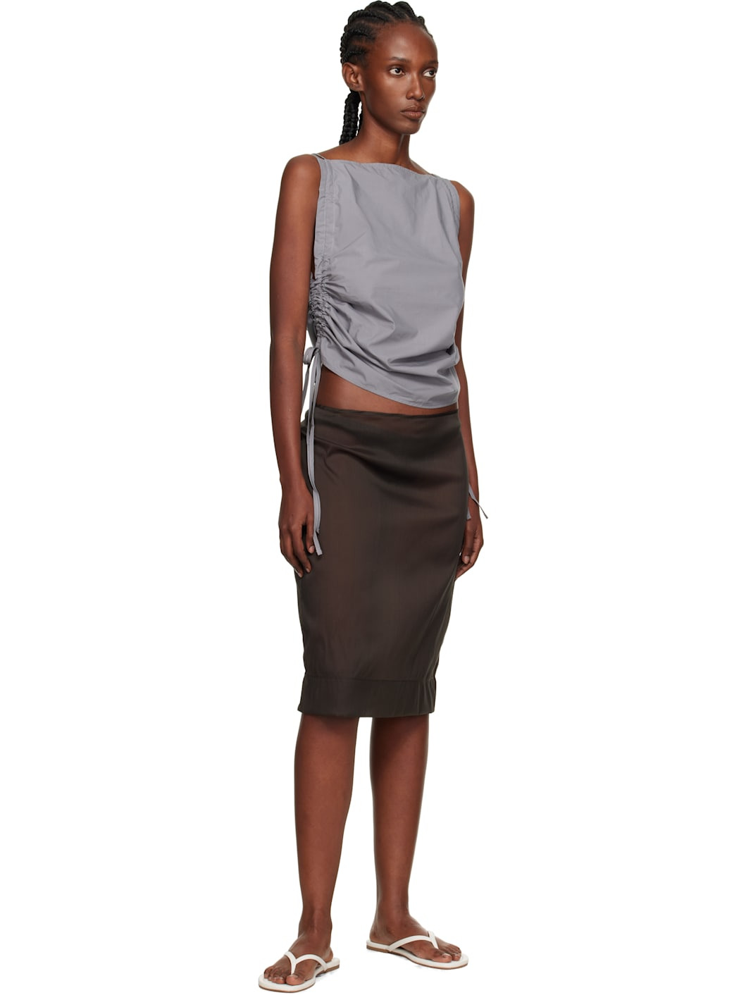 Gray Pictorial Strap Top - 4