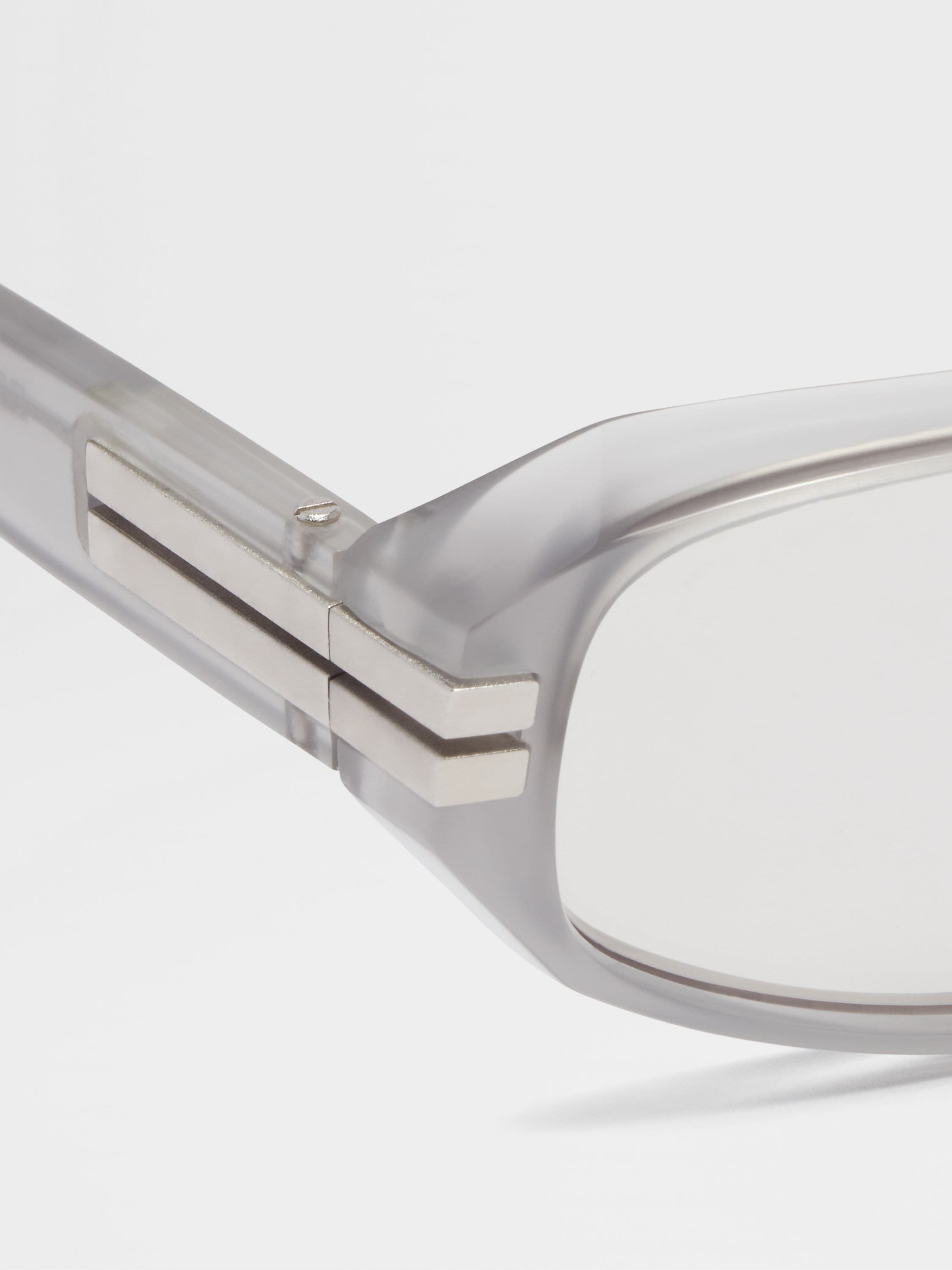 LIGHT GREY ACETATE SUNGLASSES - 2