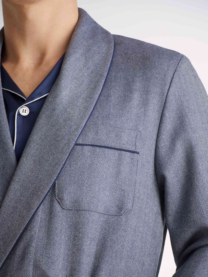 Men's Robe Lincoln 11 Wool Navy - 5
