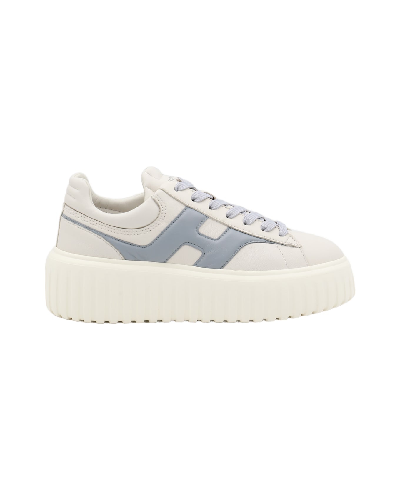 'h Stripes' Grey Leather Sneakers - 1
