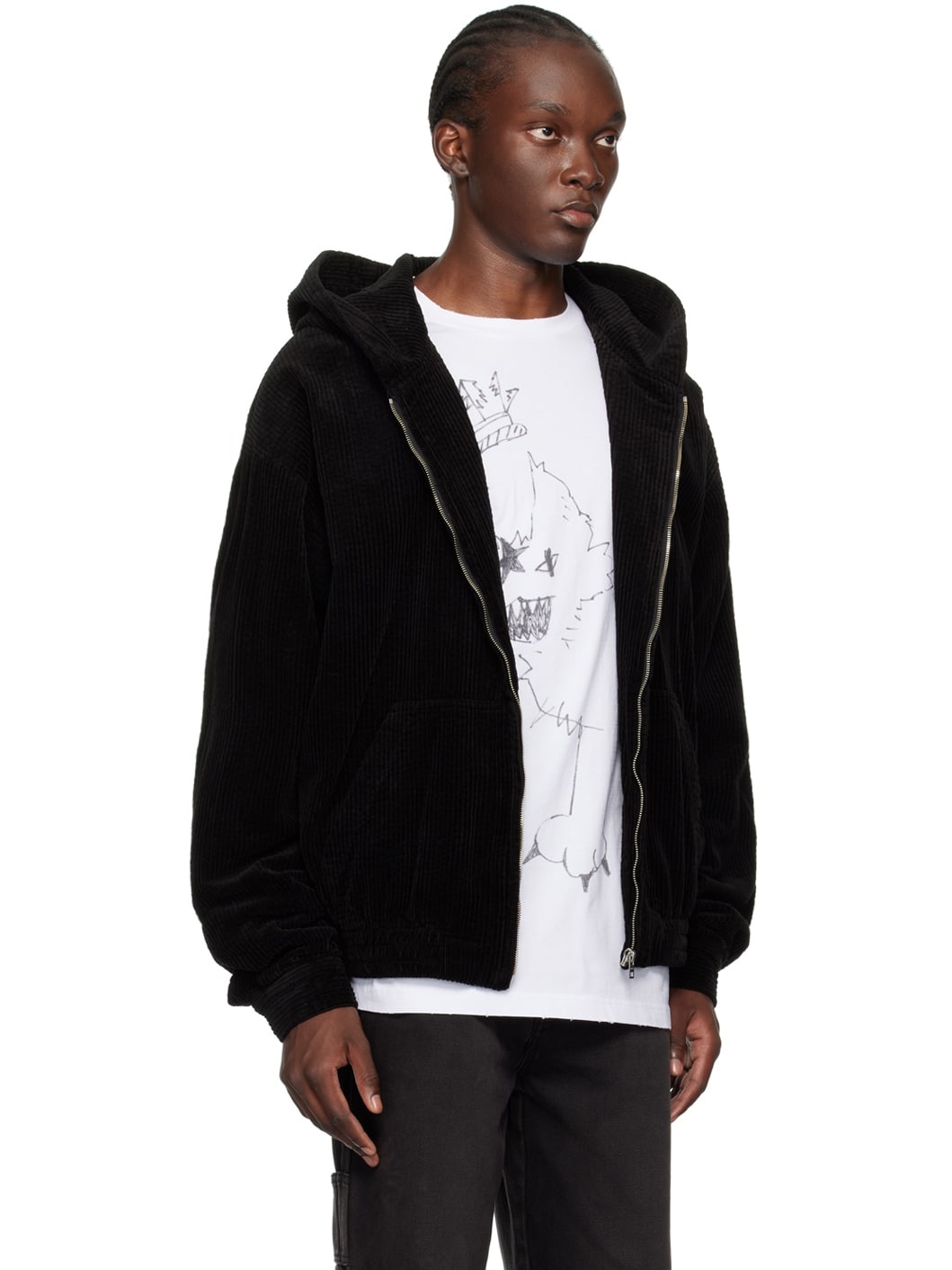 Black Zip Hoodie - 2