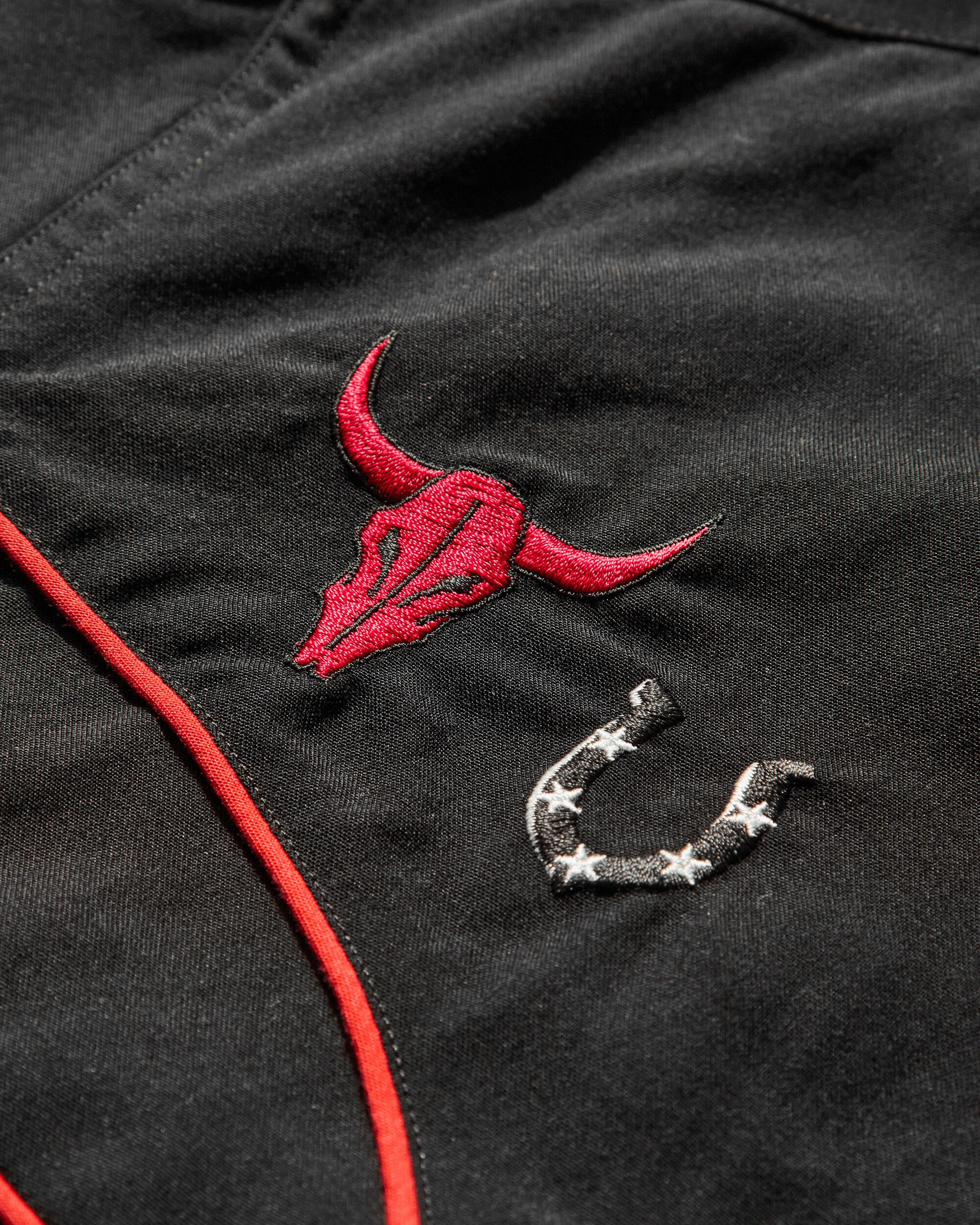 Men's Western Shirt (Type-5) Black / Red - 4