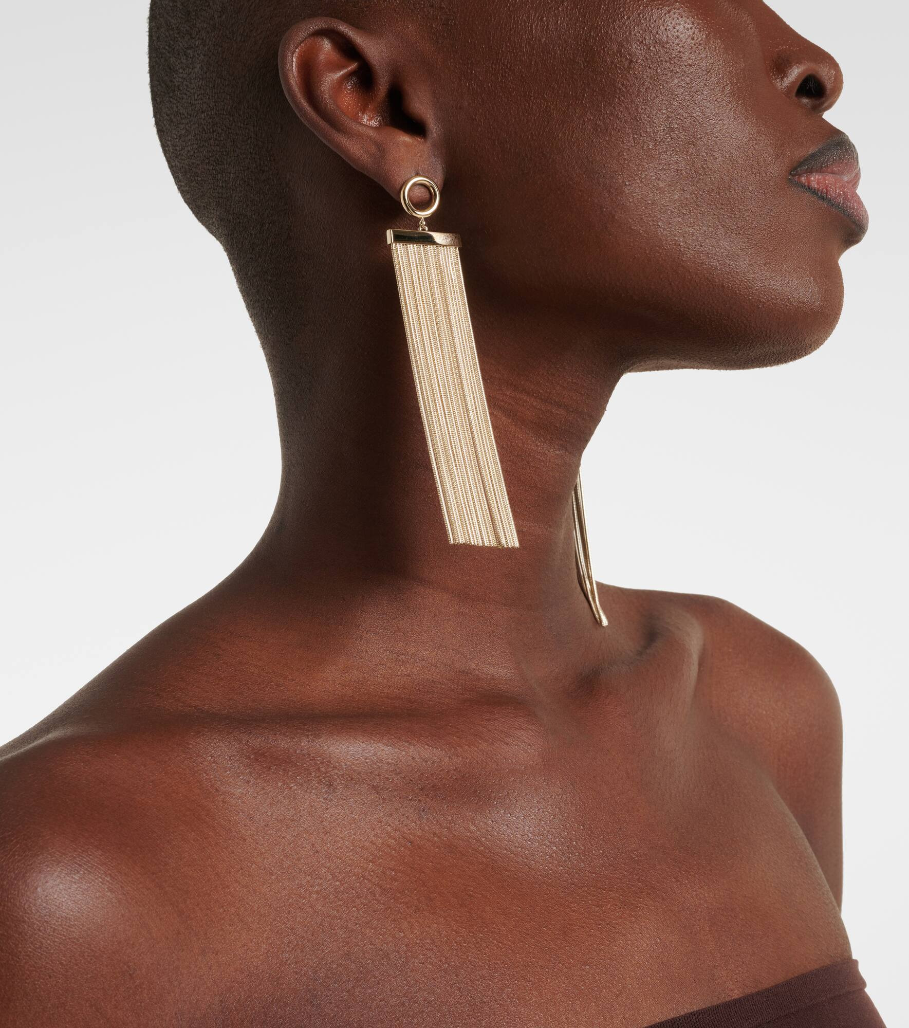 Clip-on drop earrings - 6