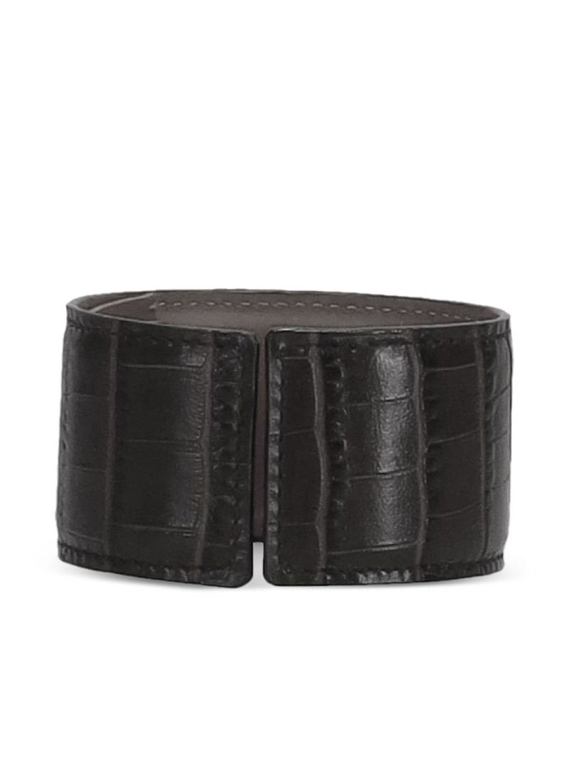 Rigid leather bracelet 1