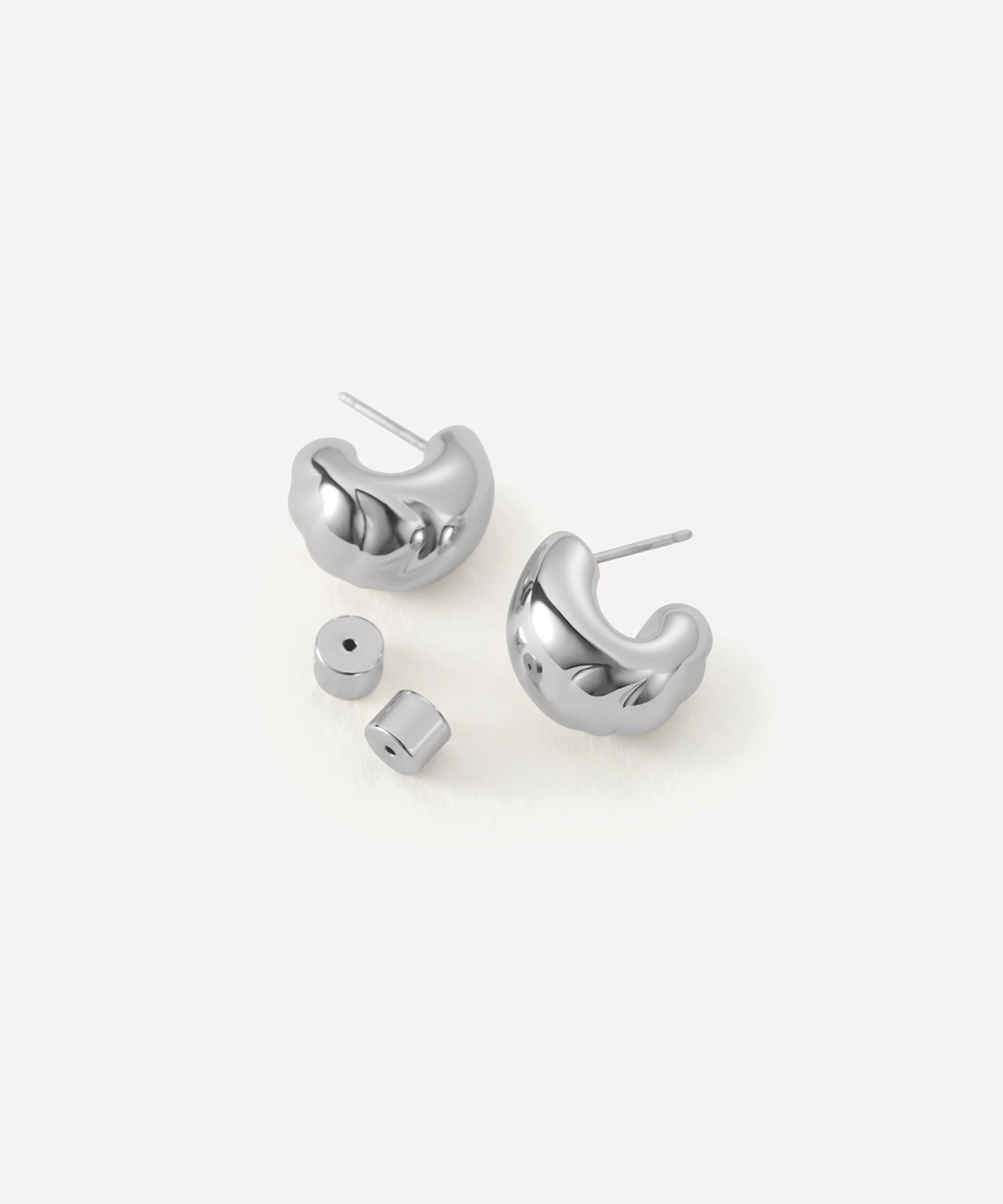 Silver-Plated Nelle Hoop Earrings - 1
