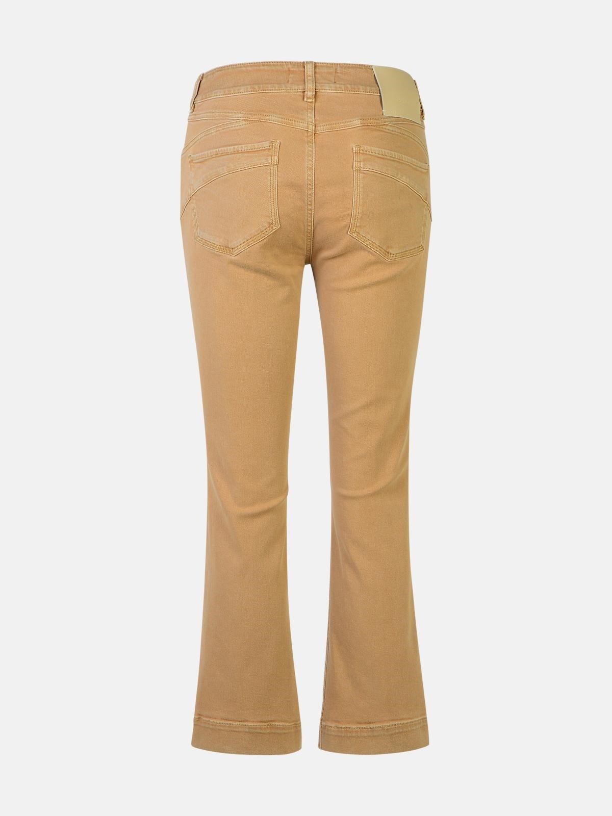 'ENNA' BEIGE COTTON JEANS - 3