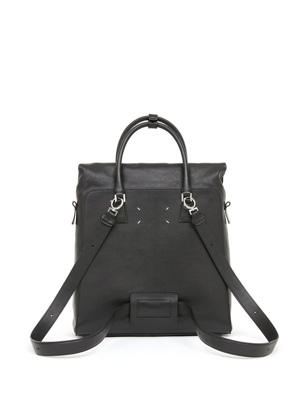 grained-leather backpack - 4