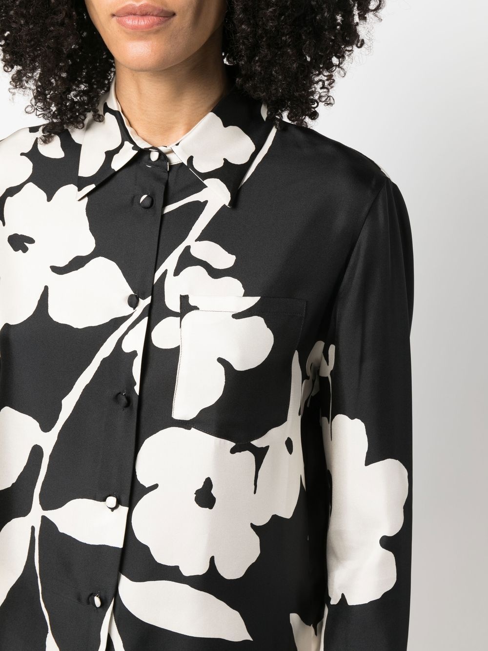 Boy floral-print silk shirt - 5