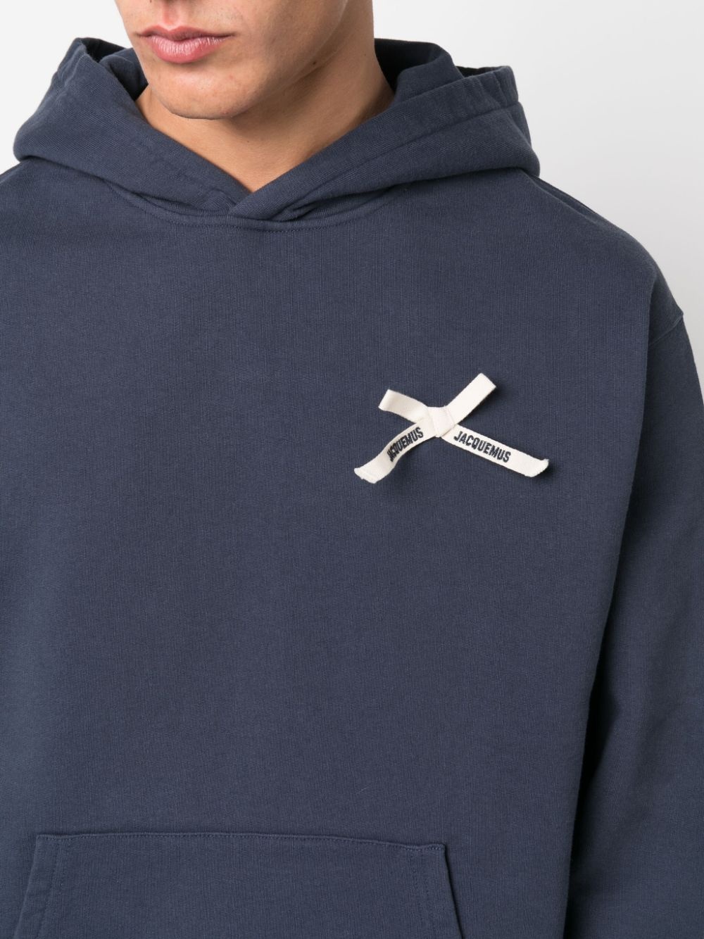Noeud bow-embellished cotton hoodie - 5