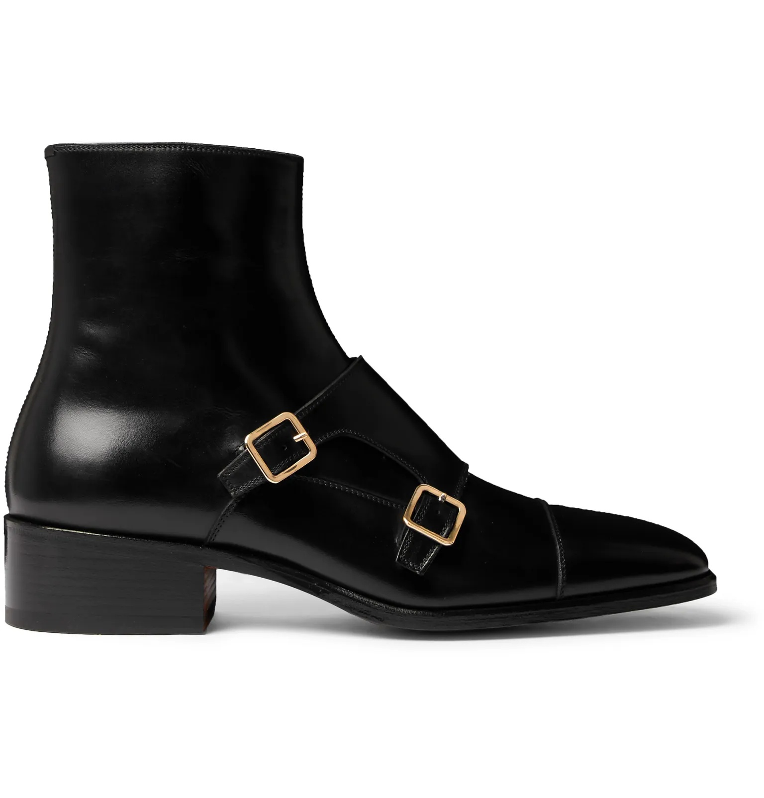 Leather Monk-Strap Boots - 1