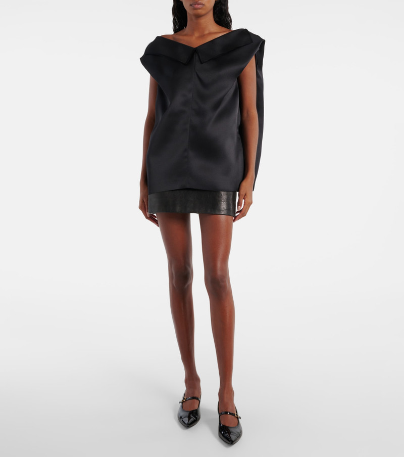 KHAITE Selly off-shoulder silk gazar top outlook